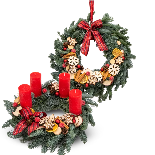 Christmas set of wreaths
